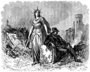 Fototapeta premium Medieval French Kingdom (Symbol / Allegory)