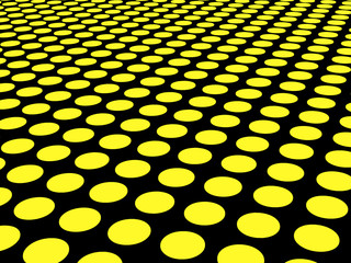 Yellow dots on black