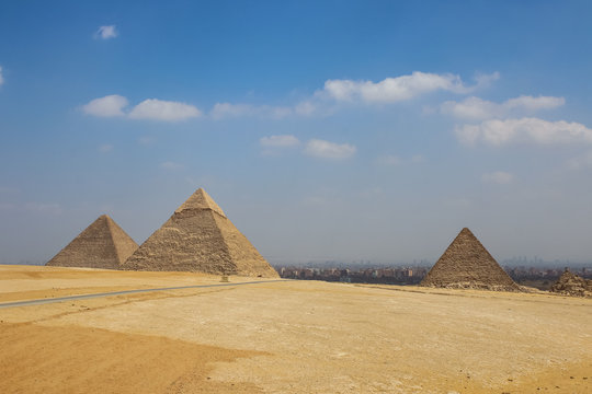 Pyramids  on the background of Cairo. Egypt