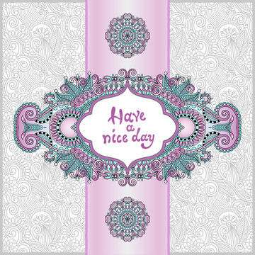 unusual floral ornamental template with place for your text