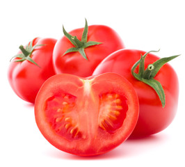 Tomato vegetable isolated on white background cutout