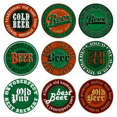 set of beer tags