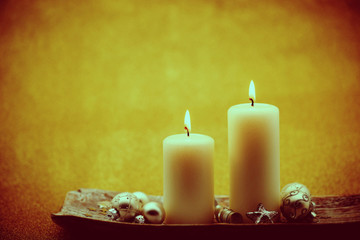 Christmas candles and decoration
