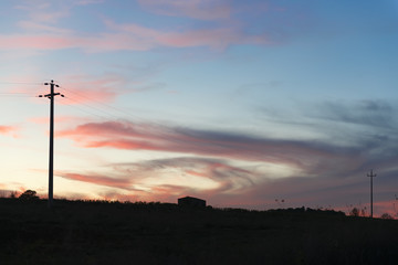 Obraz premium Sunset landscape Tuscany