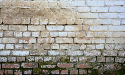 окрашенная старая кирпичная стена
