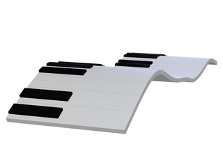 abstract piano keyboard 3d