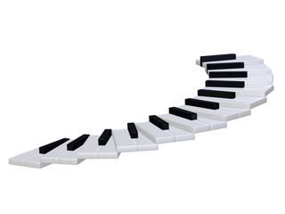 abstract piano staircase 3d