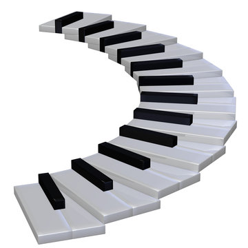 piano stairway 3d