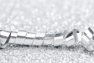 Silver gift ribbon