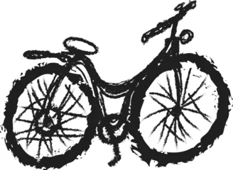Papier Peint photo autocollant Vélo doodle bicycle
