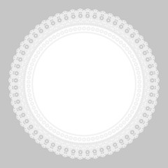 Ornament Serviette Ajour Heirat weiß Hintergrund  grau