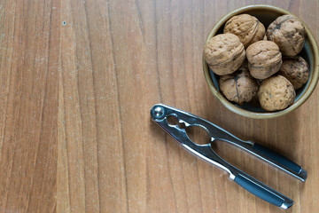 Set of some nuts and a nutcracker