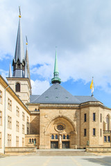 Fototapeta na wymiar A Notre Damme cathedra in Luxembourg city