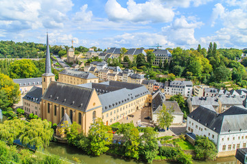 A view of a Luxembourg buildings - obrazy, fototapety, plakaty