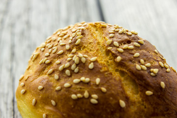 Home made bread with sesame