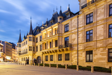 Fototapeta na wymiar Grand Ducal Palace in the dusk, Luxembourg city