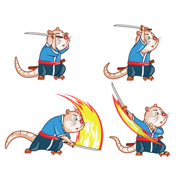 Samurai Mouse Attack Sprite