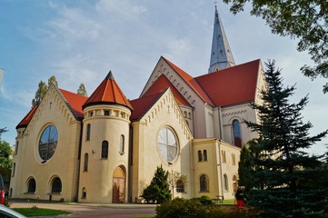 Fototapeta na wymiar Church,evangelical- augsburg - Lodz,Poland