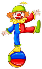 A coloured sketch of a clown