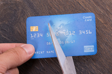 Cutting credit card