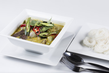 Green curry Chicken soup