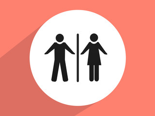 Man & Woman restroom sign ,Flat design styl