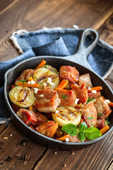 Meat and vegetables