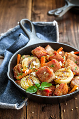 Meat and vegetables
