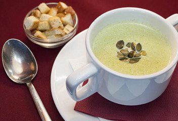 Cream soup with pumpkin