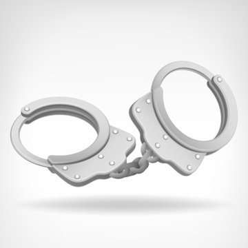 handcuff isolated object 3D vector