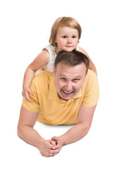 Daughter And Her Father Lying Together