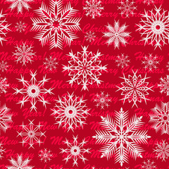 Christmas background seamless pattern snowflakes