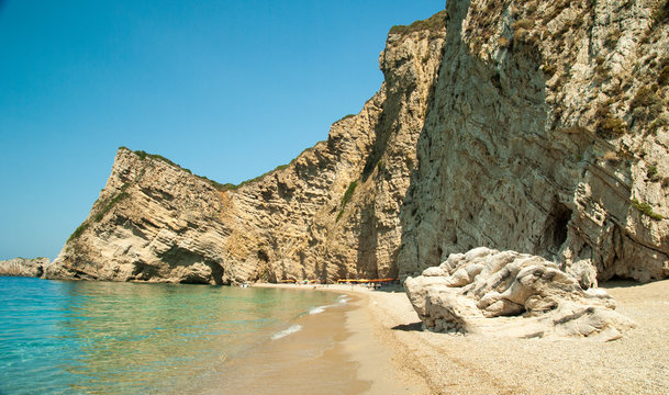 Paradise Beach near Liapades, Western of Corfu Island, Greece