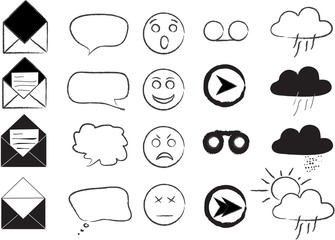 Doodle social icons