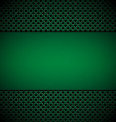 bllank green plate for design on green grill texture background