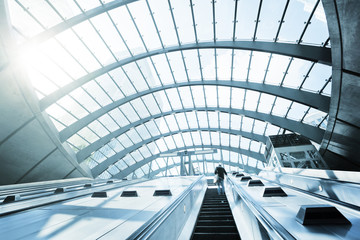Fototapeta premium Stacja metra Canary Wharf, Londyn, Anglia, Wielka Brytania