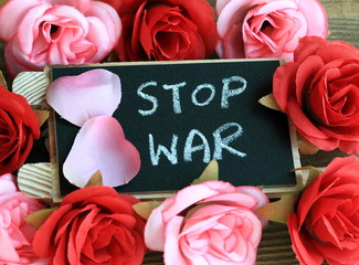 concept of stop war or peace