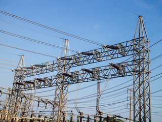 Part of high-voltage substation