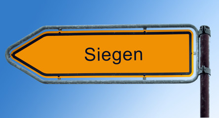 Strassenschild 7 - Siegen