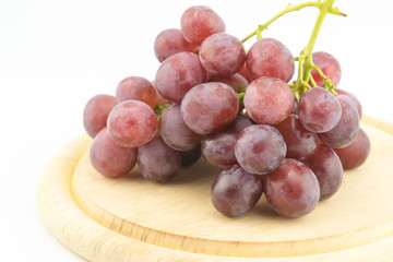 red grape on white background