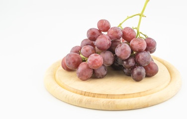 red grape on white background