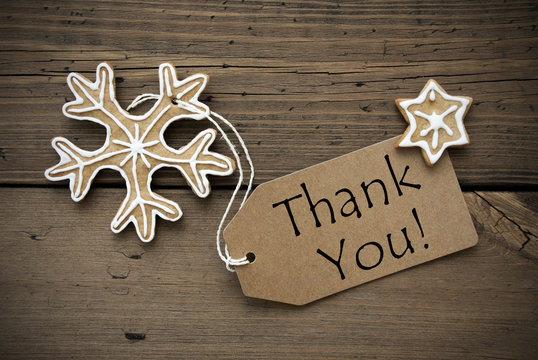 Thank You Tag with Christmas Decoration