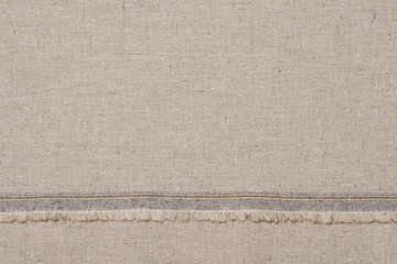 Natural Linen Fabric With Rough Edge