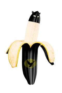 Banane Obst Frucht lustig Superheld