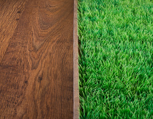 Artificial turf close-up