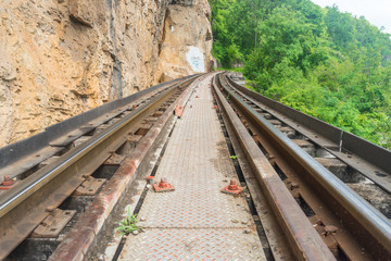 Fototapeta na wymiar Historical Kanchanaburi rail