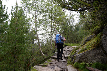Obraz premium Wanderweg am Grawa-Wasserfall