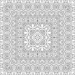 Seamless outline floral pattern