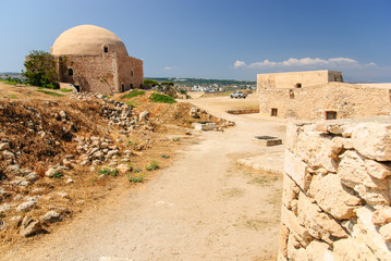 Citadel and mosque, Rethymno Fortezza, Crete, Greece