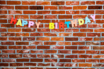 Congratulation Happy Birthday by individual letters